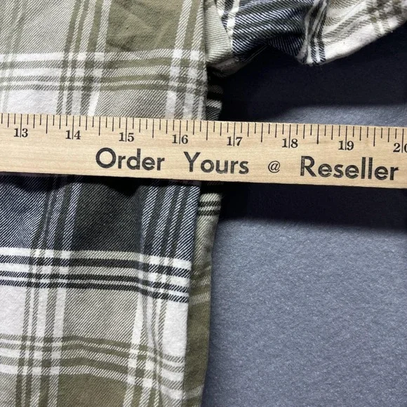 Columbia Shirt Womens Small Green Plaid Flannel Button Up Long Sleeve Top - Picture 7 of 8